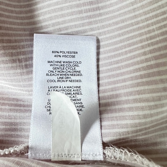 Express Sleeveless Button Up Shirt Pink White Stripe The City Shirt Size Medium - Picture 6 of 7